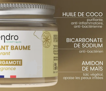 Deodorant - Bergamotte  - sensitive Haut - festes Deo -  ohne Konservierungsstoffe - Endro - Bretagne - feste Kosmetik